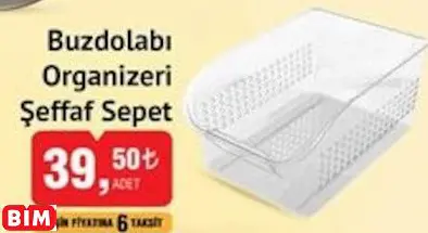 BUZDOLABI ORGANİZERİ ŞEFFAF SEPET